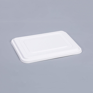 Disposable Biodegradable Compostable Bagasse Lid for 5 Compartment Bagasse Lunch Tray