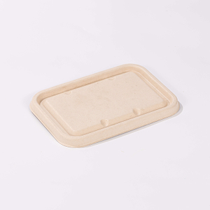 Bagasse Fiber Lid for Sugarcane Bagasse Take Out Food Boxes