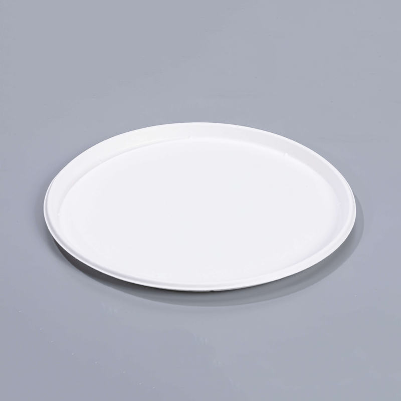 Ø12.6"xH0.67" Disposable Compostable Bagasse Pulp Pizza Plate