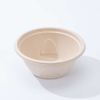 1000ml Ø7.09"xH2.95" Compostable Bagasse Deco Bowl with Lid