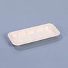 10.16"x4.41"xH1.04" Disposable Biodegradable Compostable Sugarcane Meat And Produce Tray