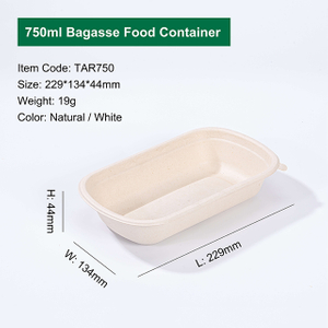 Biodegradable Compostable Bagasse Fiber Takeaway Lunch Boxes with Lid