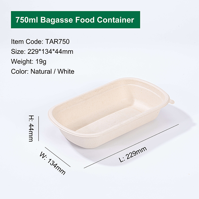 Biodegradable Compostable Bagasse Fiber Takeaway Lunch Boxes with Lid