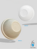 Disposable Biodegradable Bagasse Fiber Domed Cup Lid with Straw Hole for Cold Drink