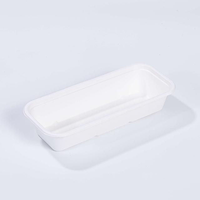 Bagasse Pulp Lid for 500ml Rectangle Minimalist Compostable Sugarcane Fiber Food Containers