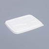 11.02"x8.66"xH1.77" 4 Compartment Disposable Compostable Bagasse To Go Tray with Lid