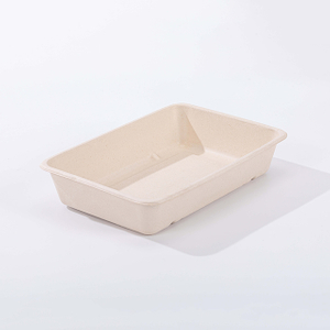 28oz Rectangle Biodegradable Compostable Bagasse Fiber Takeaway Food Box with PET Lid