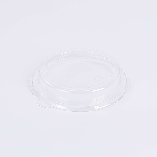 Ø6.3"xH1.06" PET Lid for 500ml Disposable Compostable Bagasse Pulp Bowl 