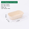 PET Lid for 500ml And 700ml Sugarcane Bagasse Take Out Food Containers