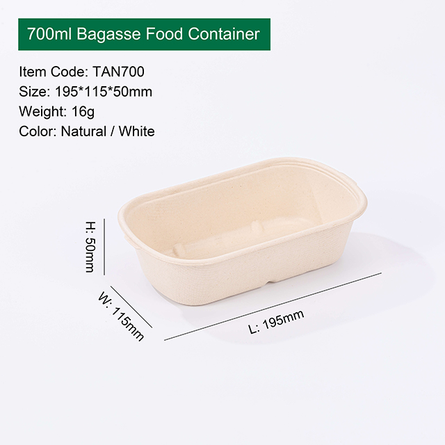 Bagasse Lid for 500ml And 700ml Sugarcane Bagasse Take Out Food Containers