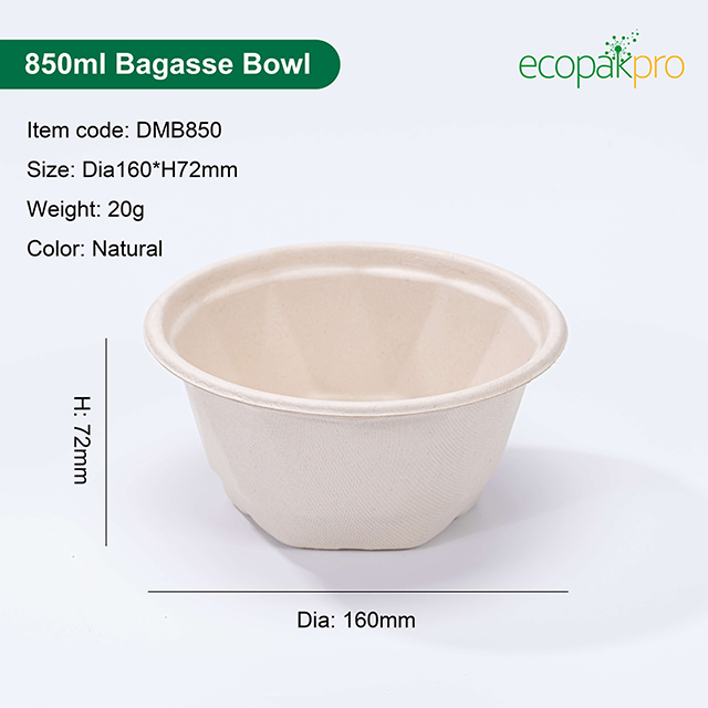 PET Lid for Sturdy Bagasse Bowls 