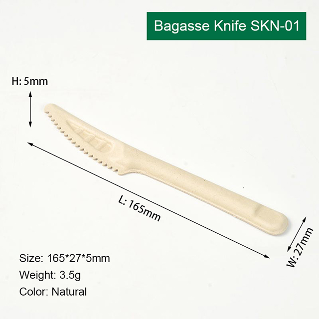 Biodegradable Compostable Sugarcane Fiber Knife