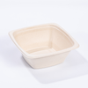 Biodegradable Compostable Bagasse Pulp Square Bowls with PET Lid