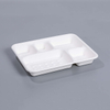 Disposable Biodegradable Compostable Bagasse Lid for 5 Compartment Bagasse Lunch Tray