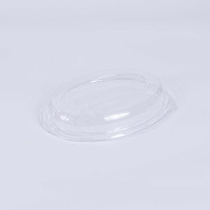 9.49"x6.85"xH1.57" PET Lid for 26oz Biodegradable Compostable Sugarcane Pulp Oval Bowl 