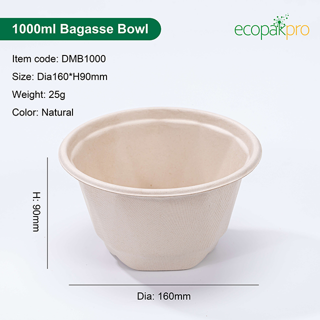 PET Lid for Sturdy Bagasse Bowls 