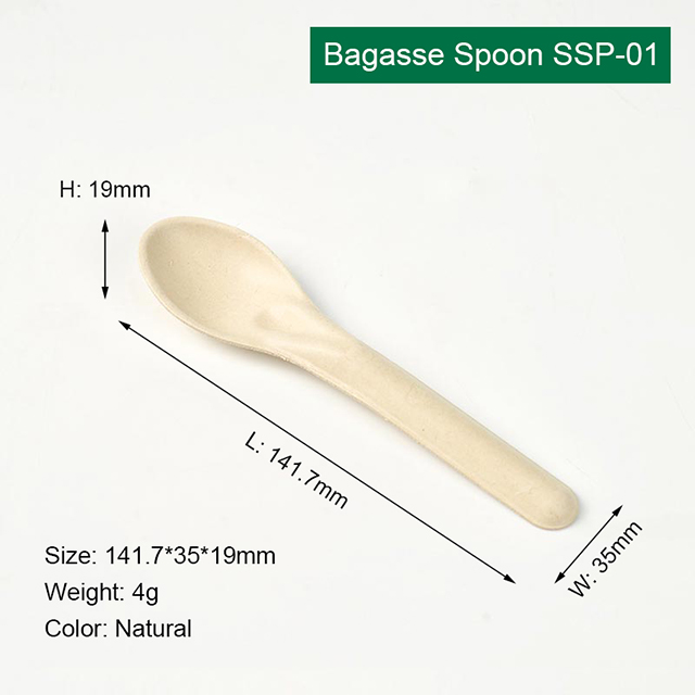 Disposable Compostable Bagasse Spoon