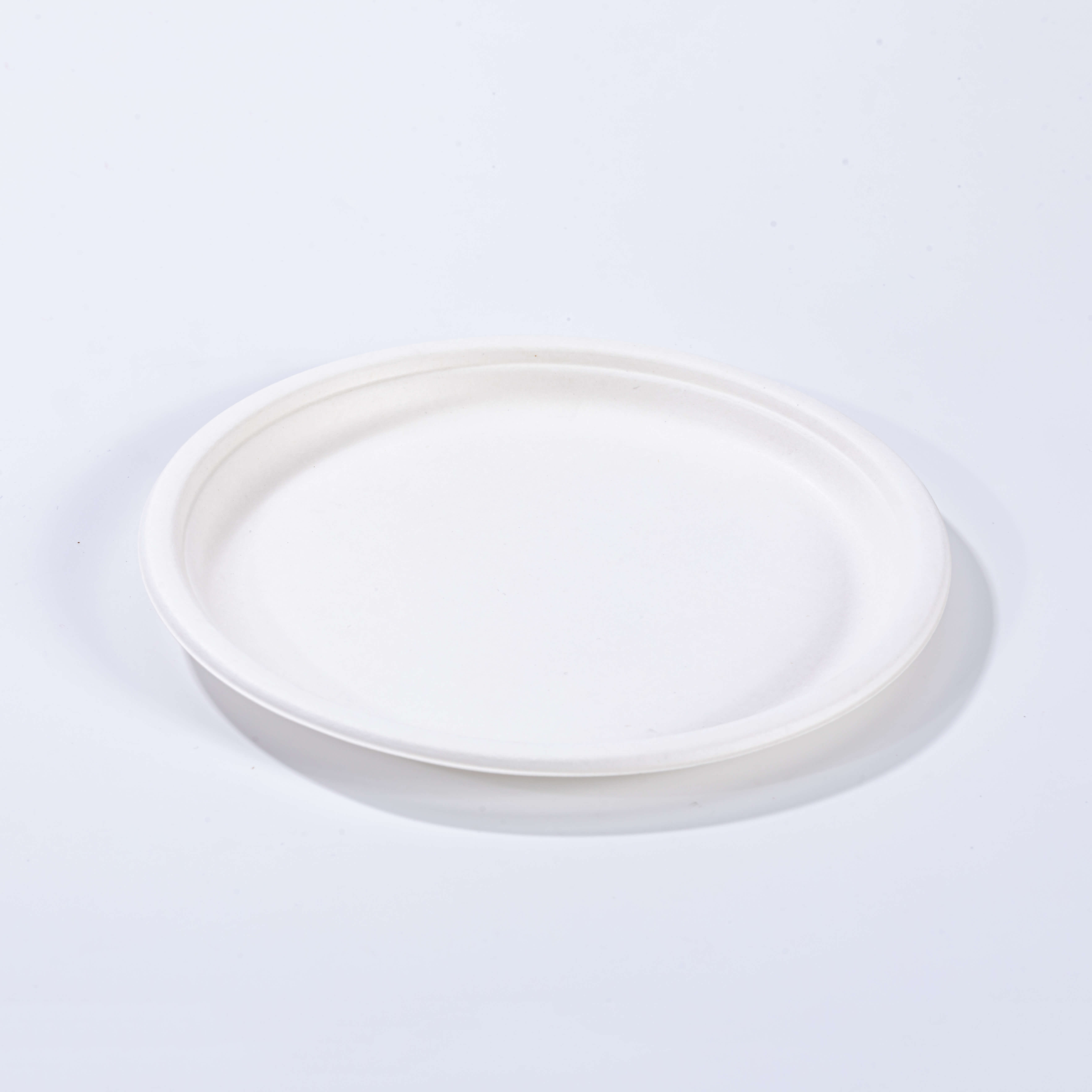 Ø8.07"xH0.63" Biodegradable Compostable Bagasse Pulp Round Plate