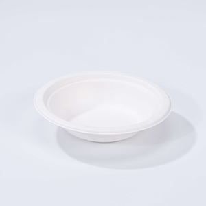 14oz Ø7.09"xH1.5" Disposable Compostable Bagasse Pulp Bowl 