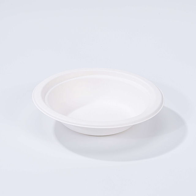 14oz Ø7.09"xH1.5" Disposable Compostable Bagasse Pulp Bowl 