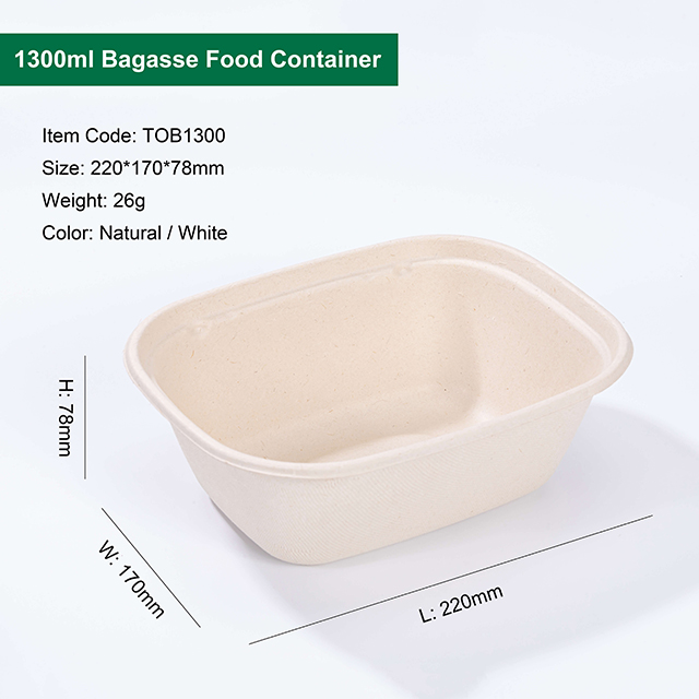 Bagasse Pulp Lid for Sugarcane Fiber To Go Food Boxes