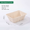 Large Capacity Biodegradable Compostable Sugarcane Fiber Takeaway Food Boxes with Lid