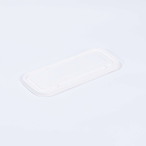 Bagasse Pulp Lid for 500ml Rectangle Minimalist Compostable Sugarcane Fiber Food Containers