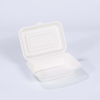 450ml 6.69"x4.92"xH1.97" (fold) Disposable Biodegradable Compostable Sugarcane Fiber To Go Hinged Lunch Box