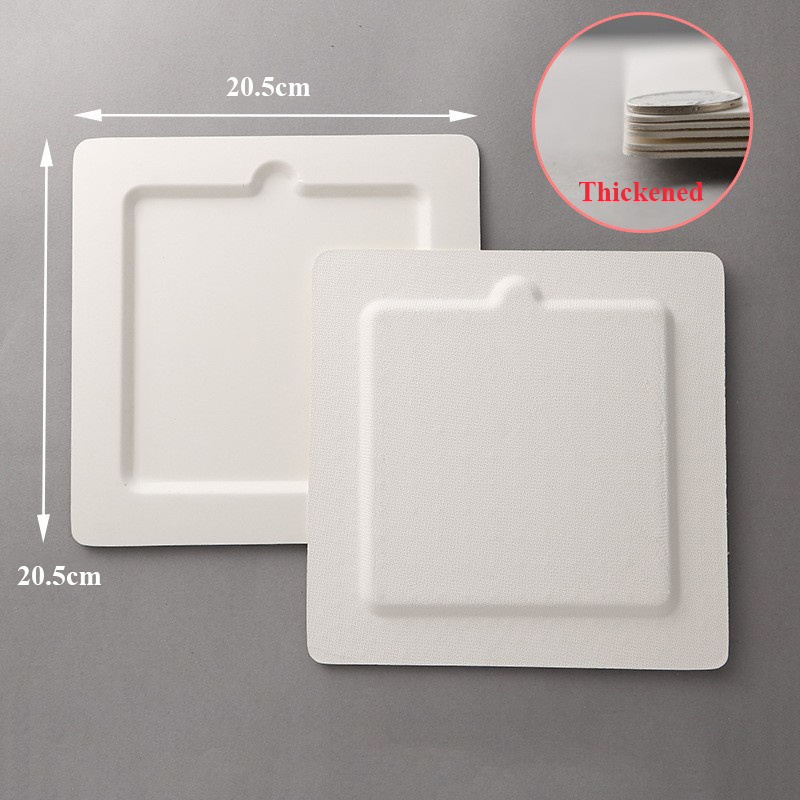 Durable Eco Friendly Compostable Bagasse Pulp Cocktail Square Plates