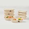  Disposable Compostable Sugarcane Pulp Take Out Food Containers with Lid