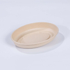 9.49"x6.85"xH1.57" PET Lid for 26oz Biodegradable Compostable Sugarcane Pulp Oval Bowl 