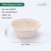 Biodegradable Compostable Bagasse Fiber Lid for Sturdy Bagasse Bowls