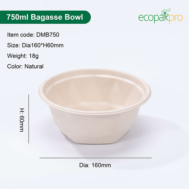 PET Lid for Sturdy Bagasse Bowls 