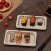 Disposable Compostable Bagasse Sushi Trays with PET Lids