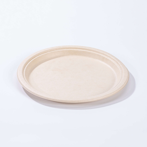 Ø10.16"xH0.81" Disposable Biodegradable Compostable Bagasse Round Plate