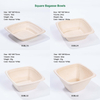 PET Lid for Disposable Compostable Bagasse Square Bowls 