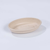 8.35"x5.28"xH1.57" PET Lid for 18oz Compostable Sugarcane Fiber Oval Bowl 