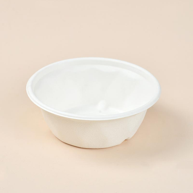 12oz Biodegradable Bagasse Fiber To Go Soup Cup with Lid